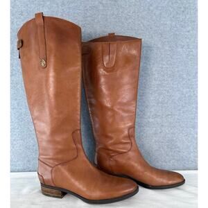 Sam Edelman Womans sz 9.5 Penny Whiskey Leather Riding Boot Spring BOHO Classic
